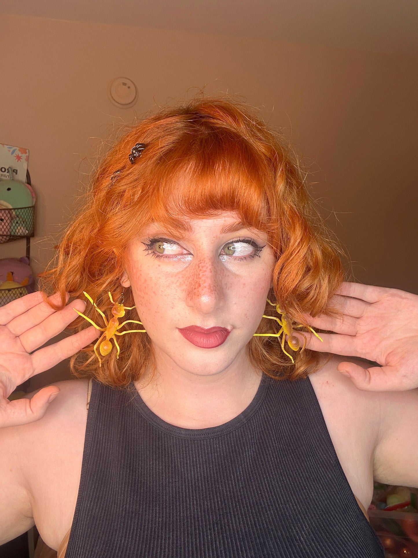 Creepy crawly Halloween bug earrings