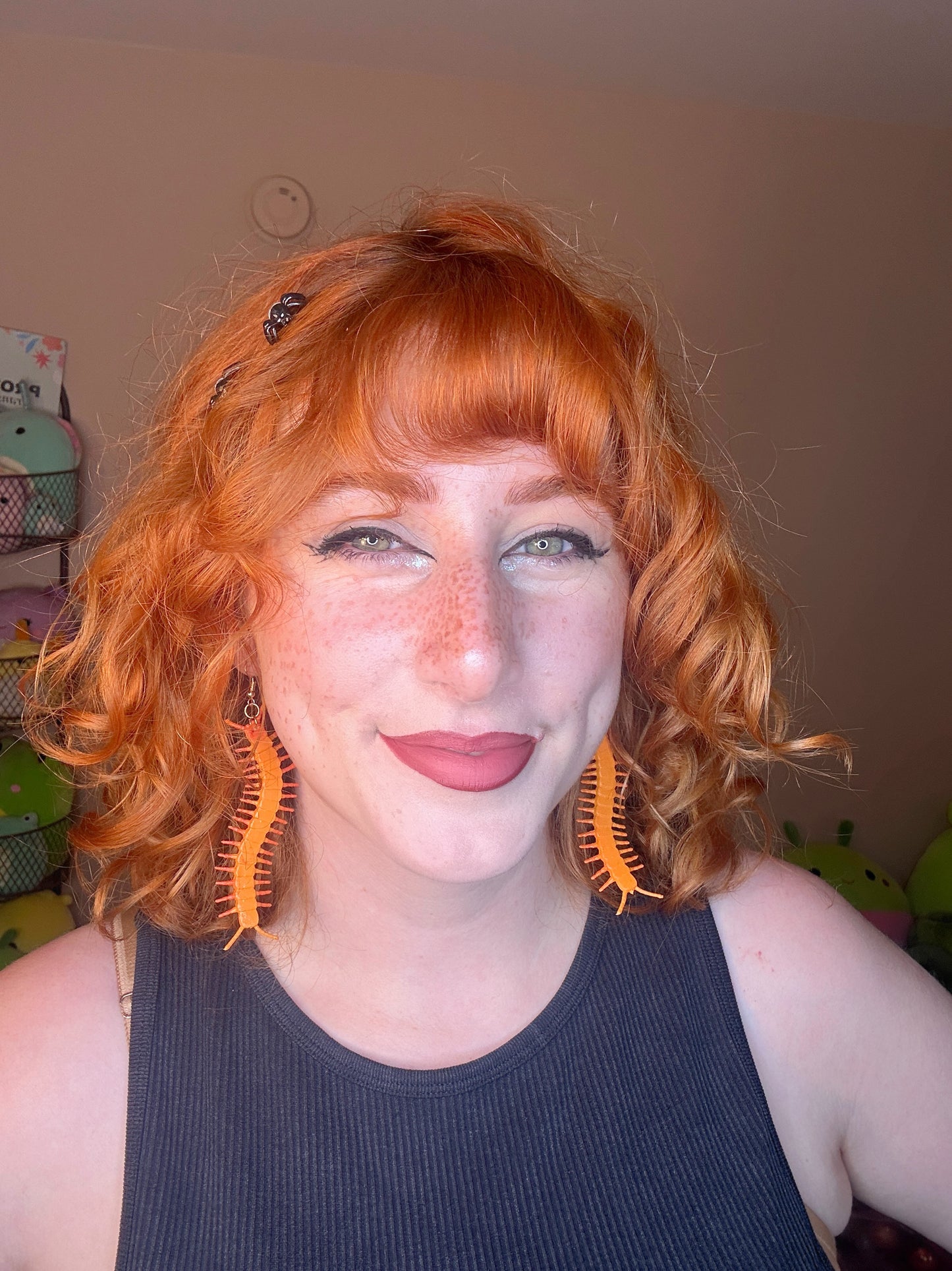 Creepy crawly Halloween bug earrings