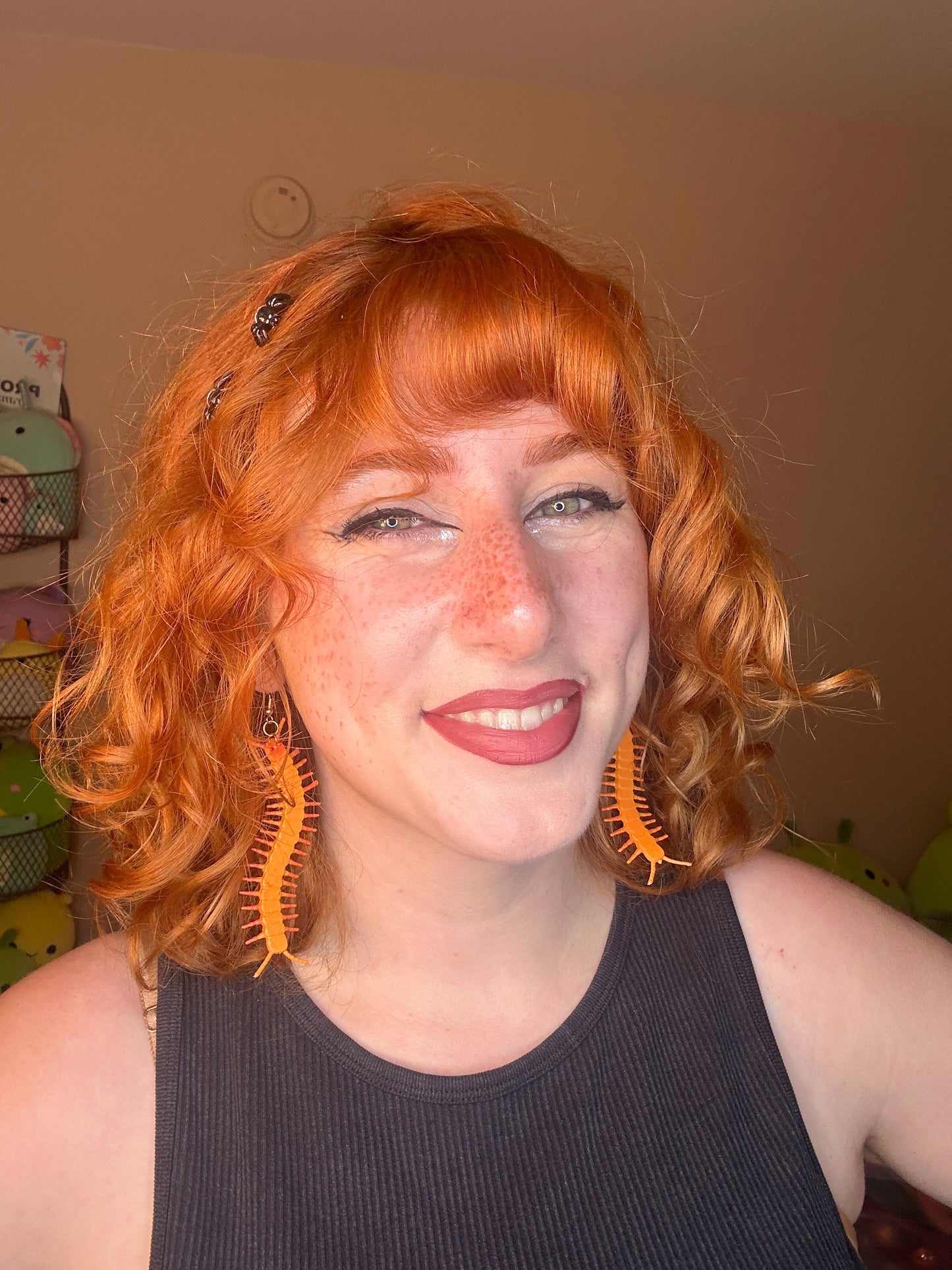 Creepy crawly Halloween bug earrings