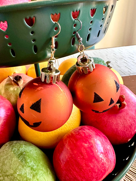Jack o Lantern ornament earrings