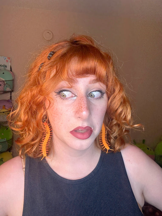 Creepy crawly Halloween bug earrings