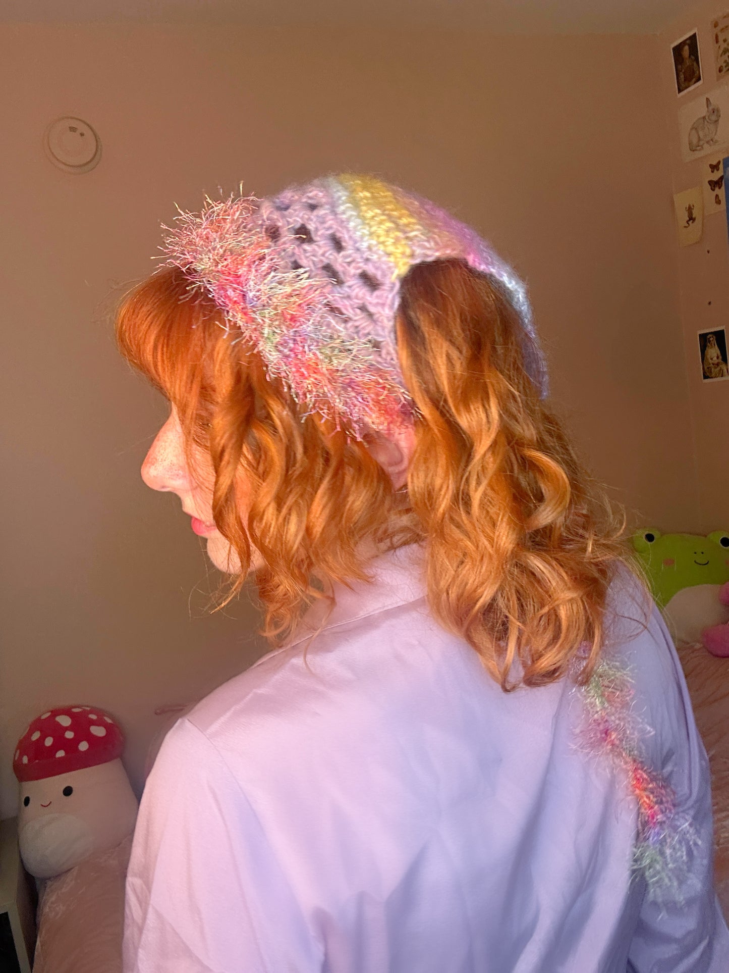 Fuzzy Rainbow Bandana