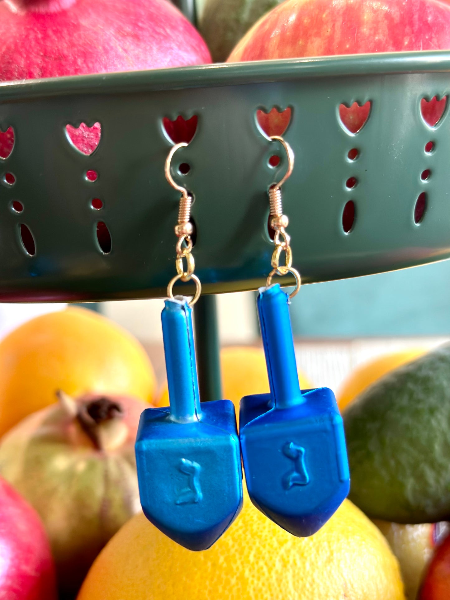 Dreidel earrings (3 color options)