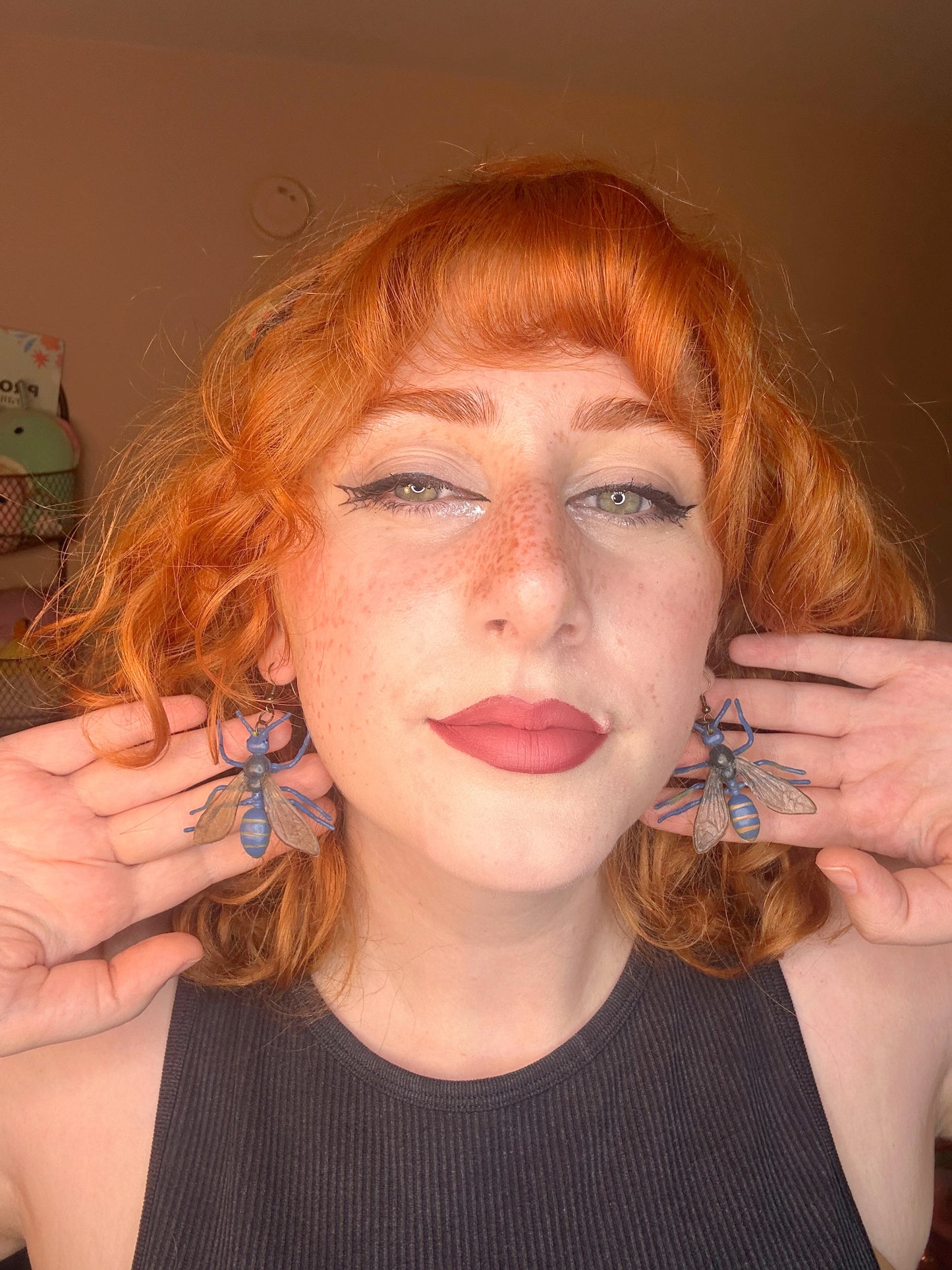 Creepy crawly Halloween bug earrings