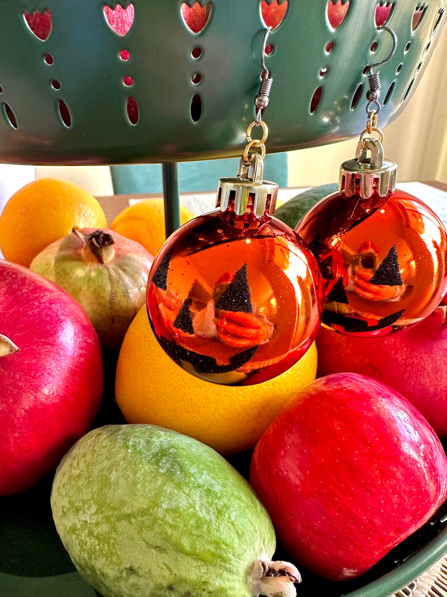 Jack o Lantern ornament earrings
