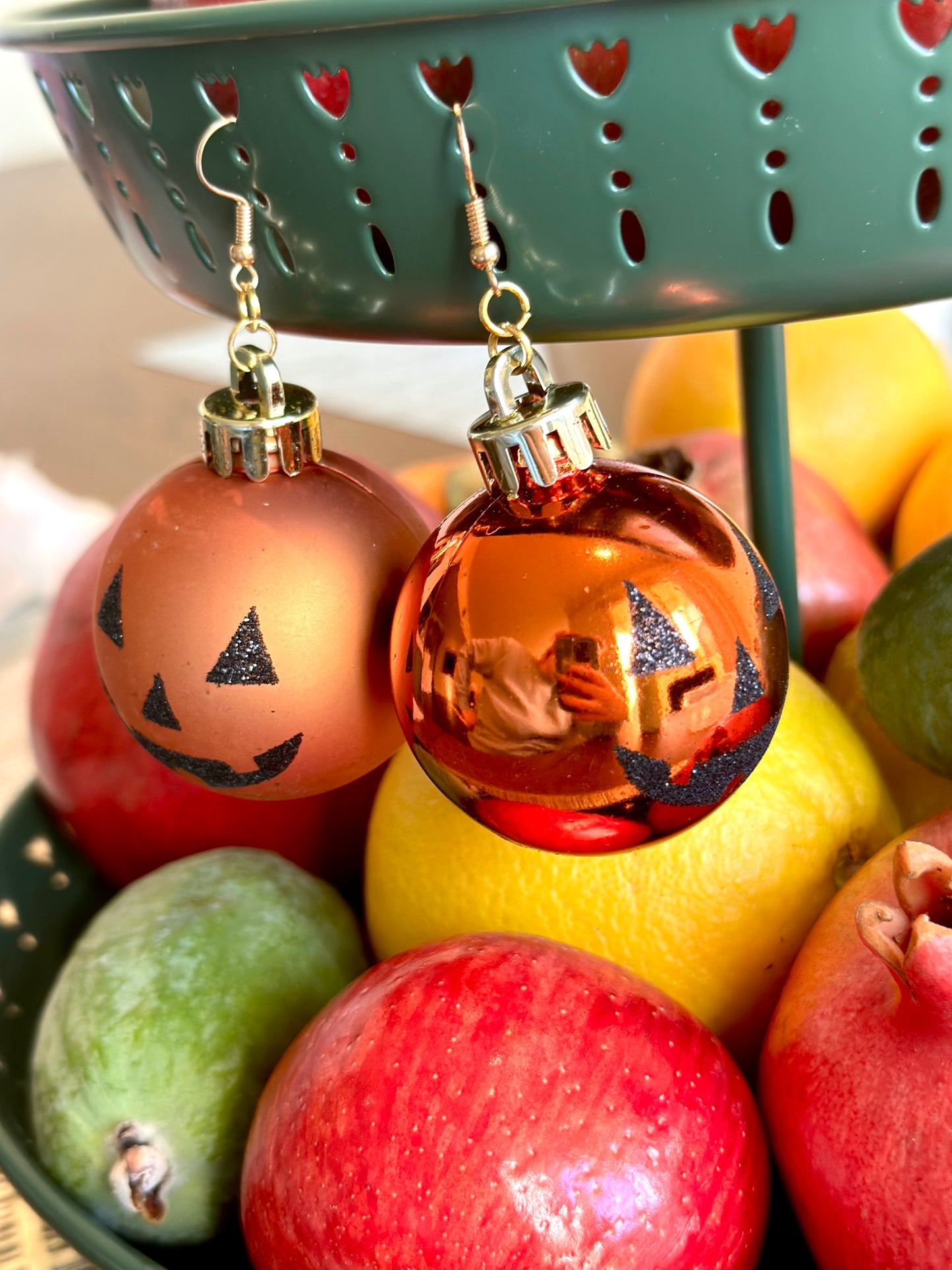 Jack o Lantern ornament earrings