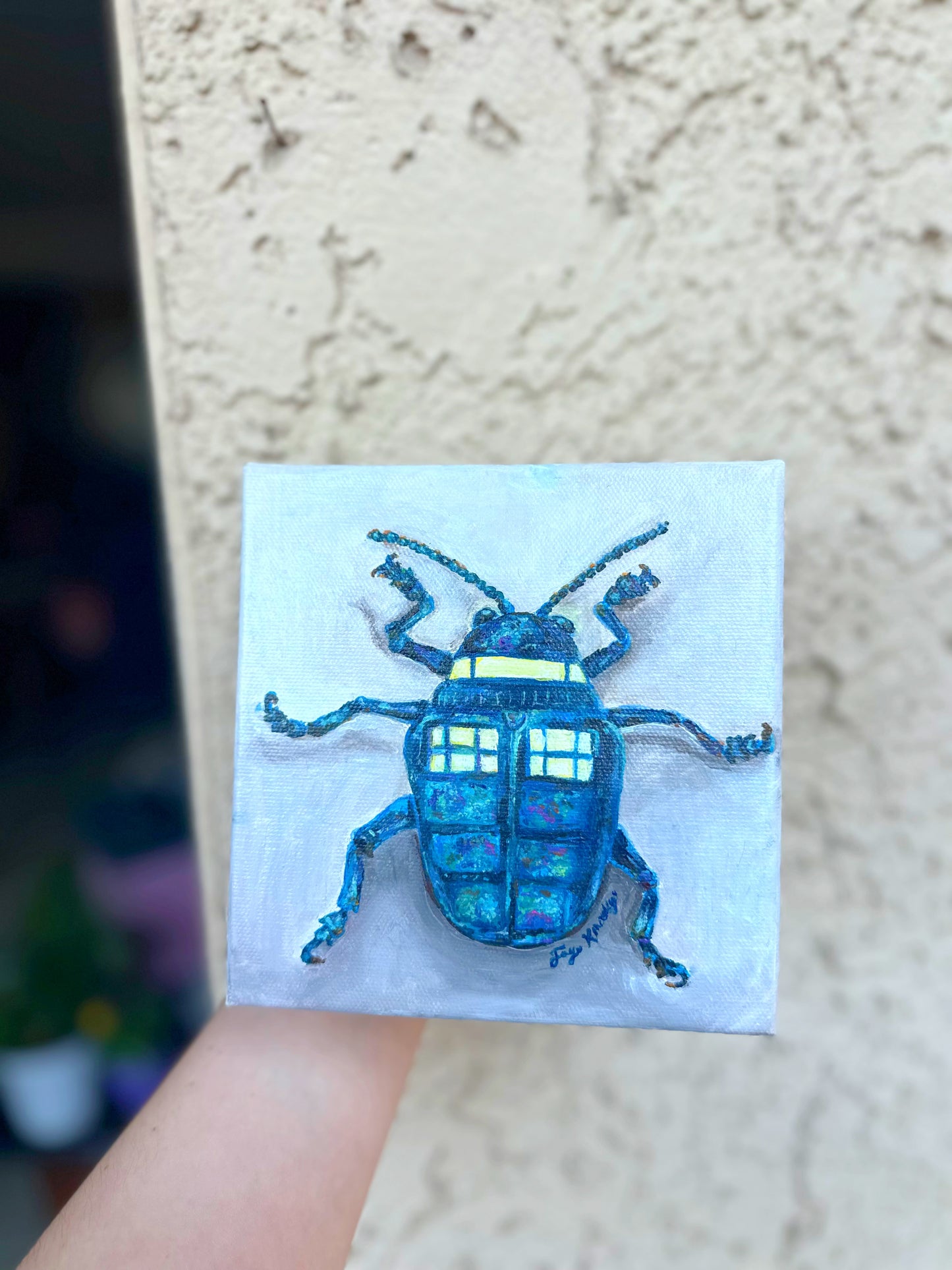 Tardis beetle (Acrylic on Canvas)
