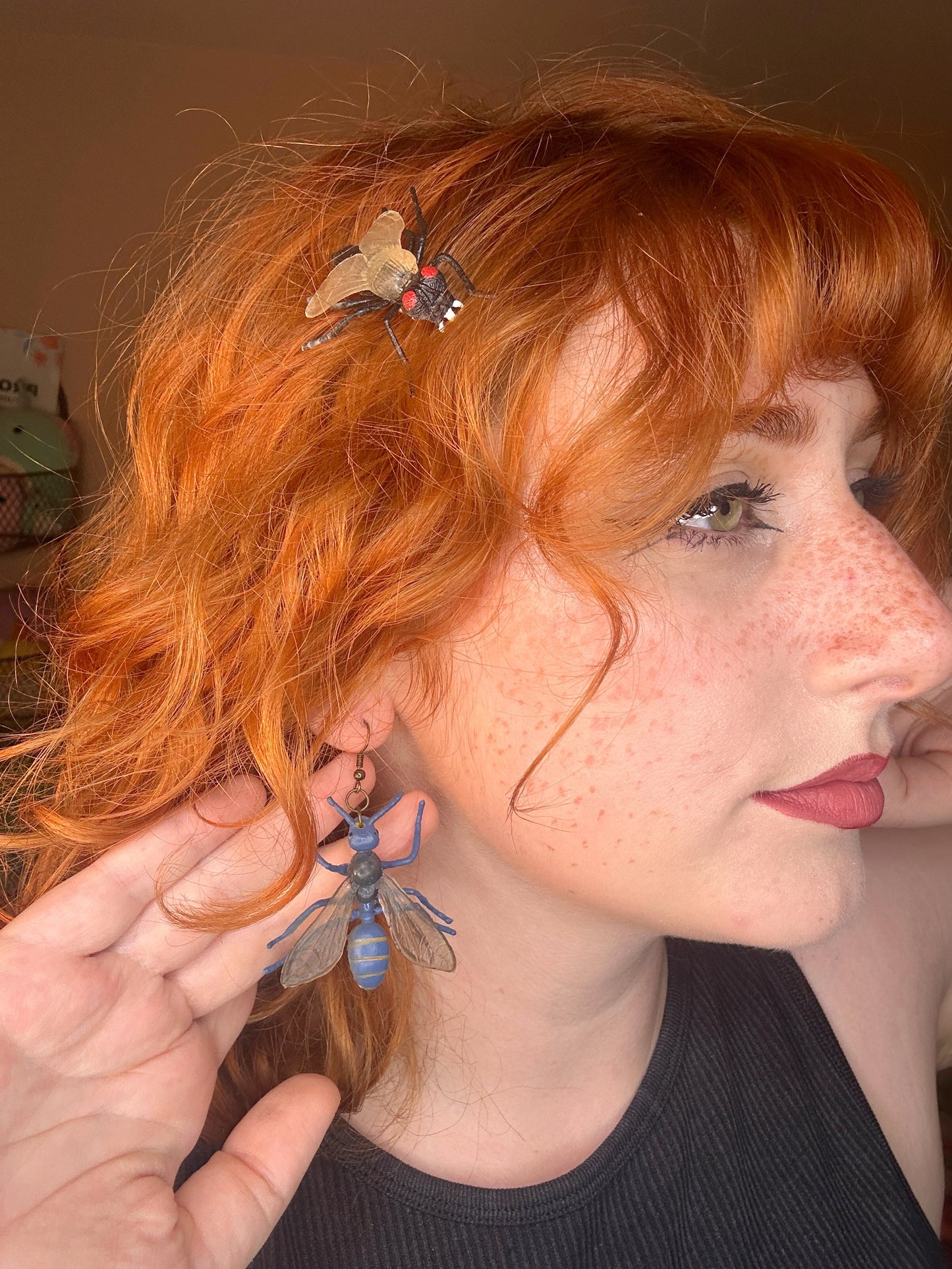 Creepy crawly Halloween bug earrings