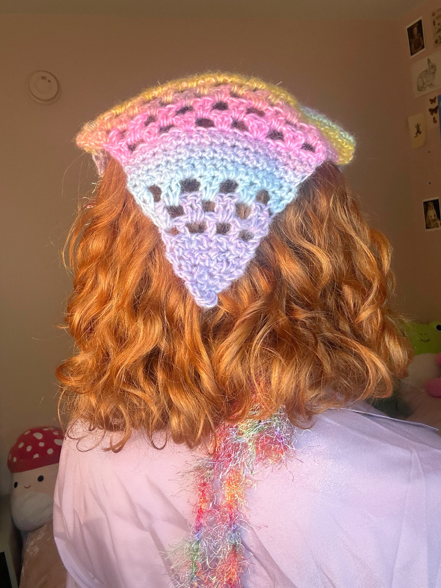 Fuzzy Rainbow Bandana