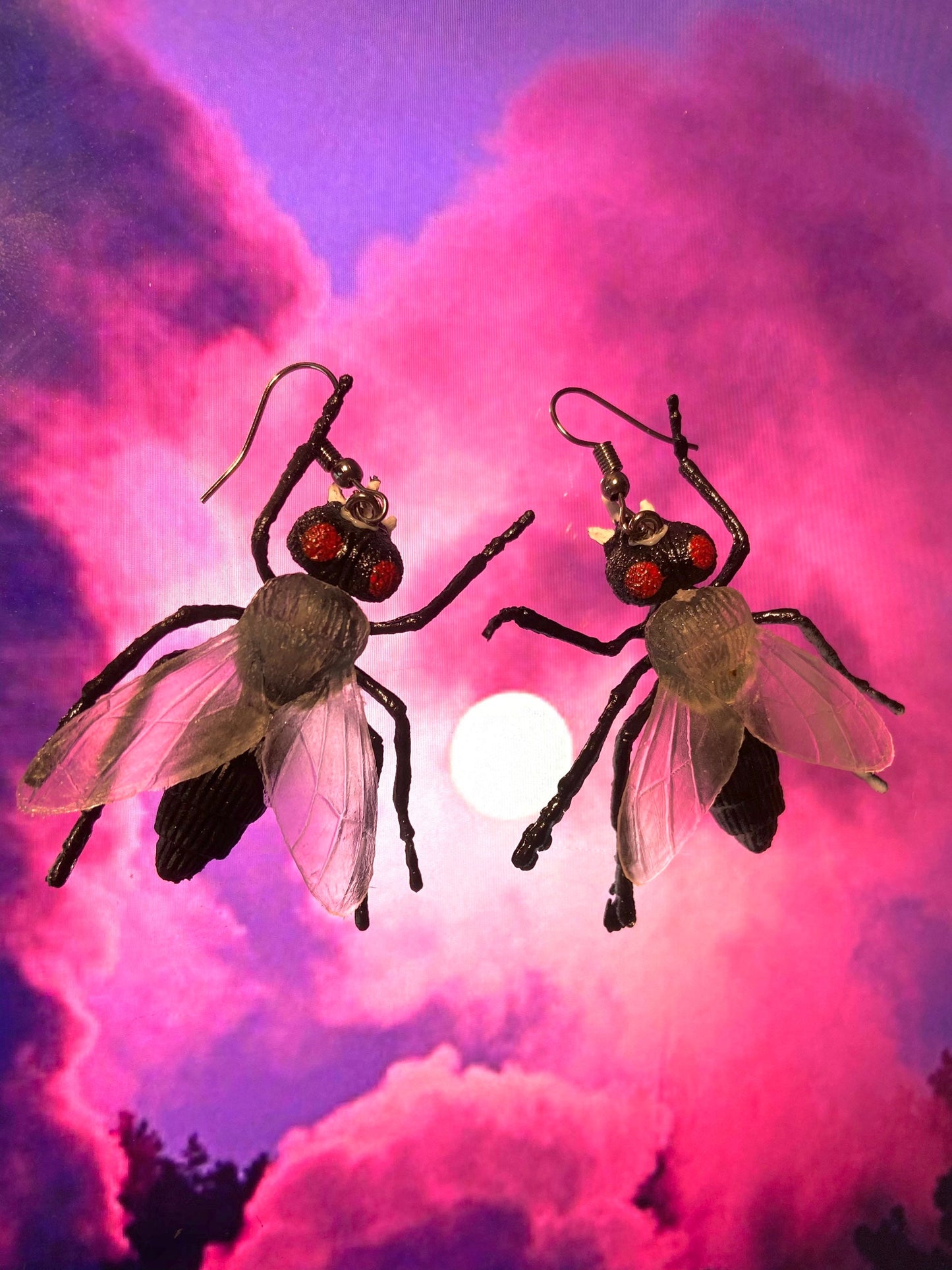 Creepy crawly Halloween bug earrings