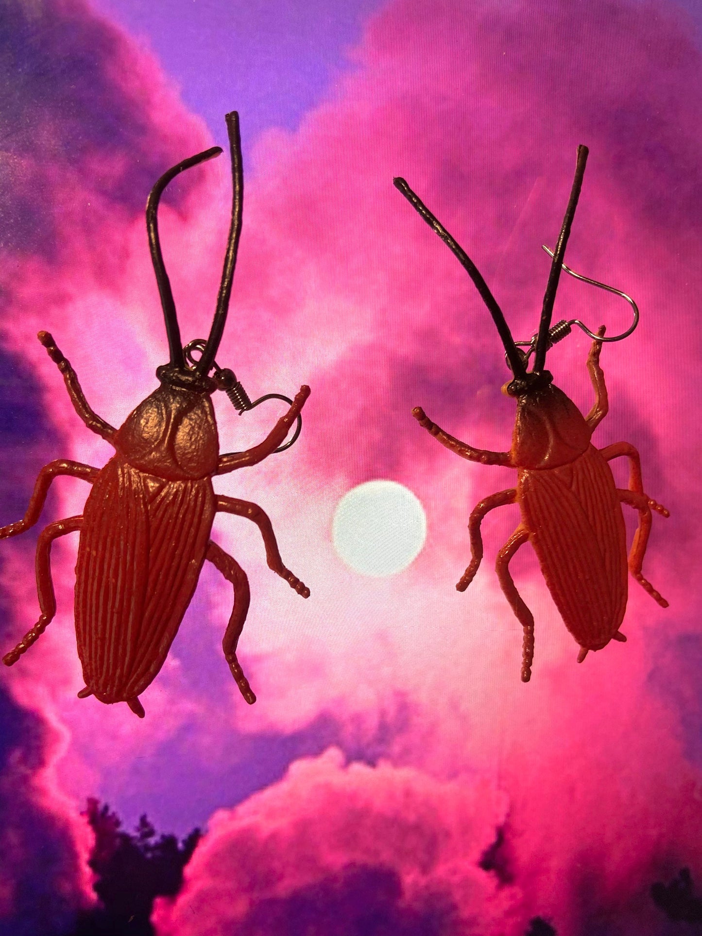 Creepy crawly Halloween bug earrings