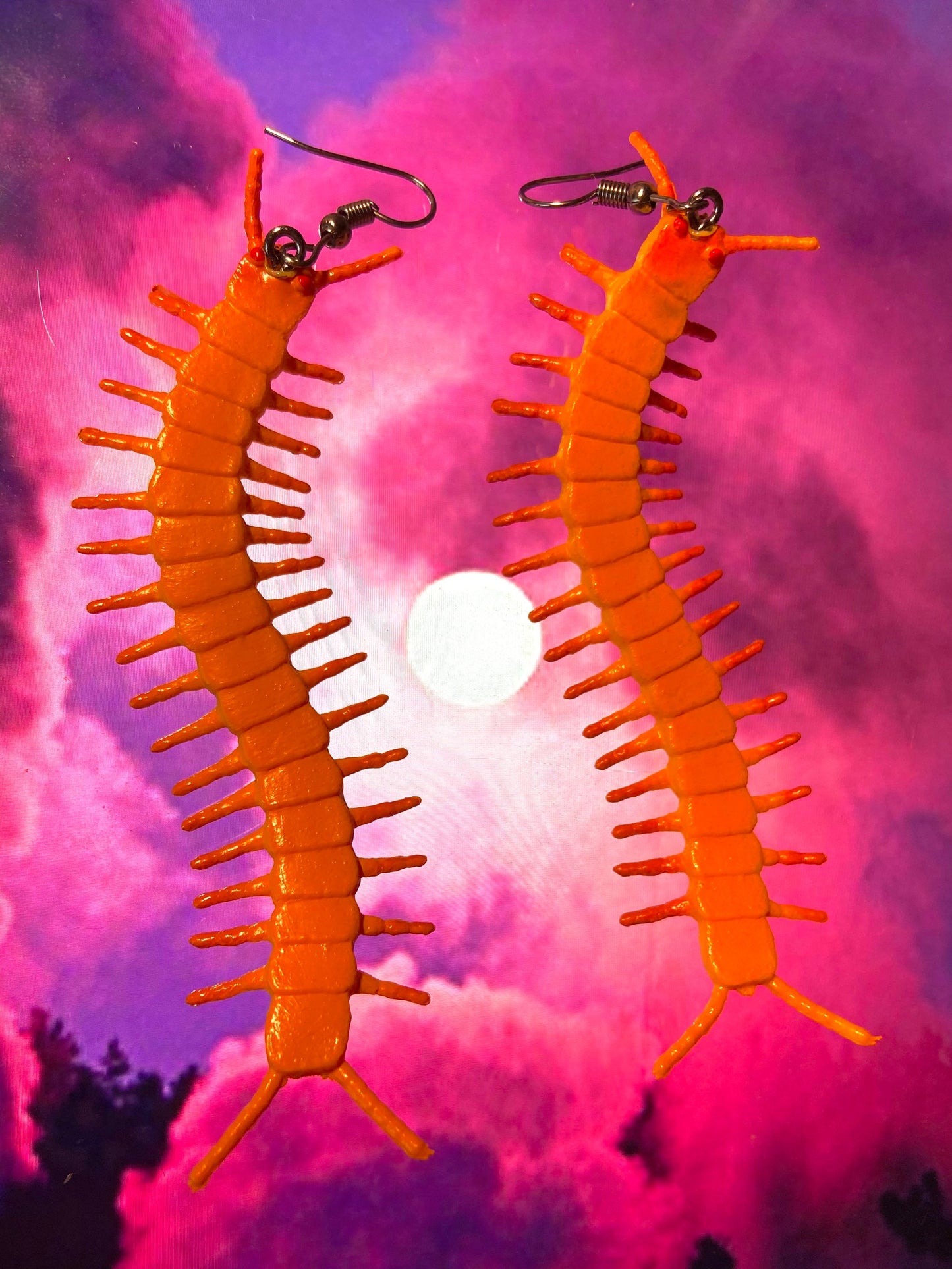 Creepy crawly Halloween bug earrings