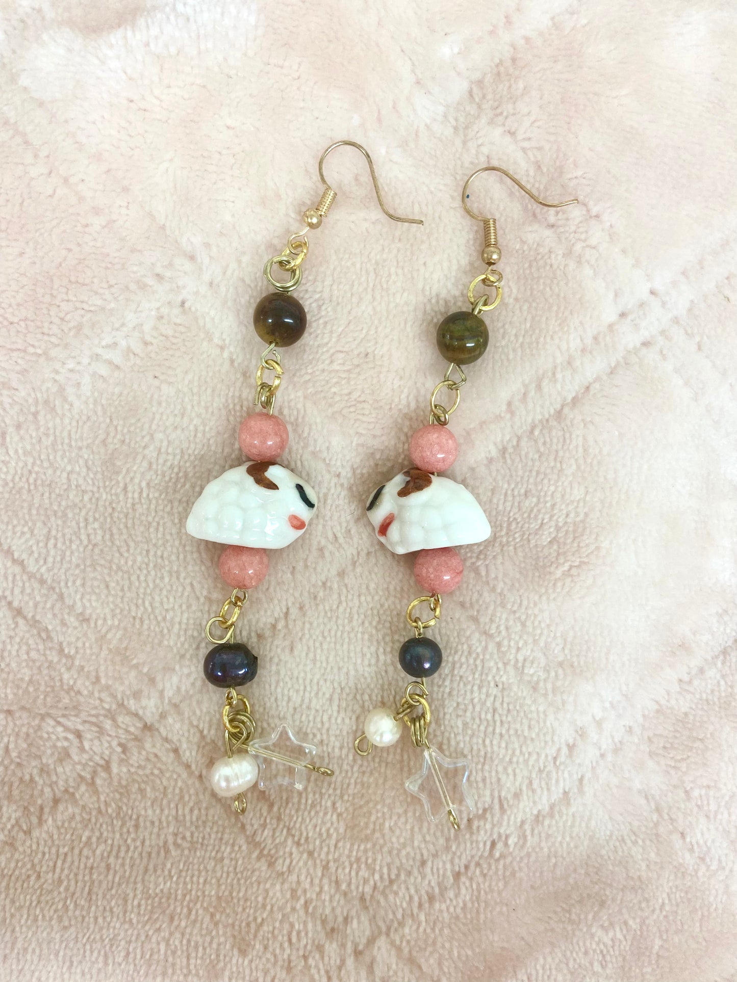 Goodnight lamb beaded earrings