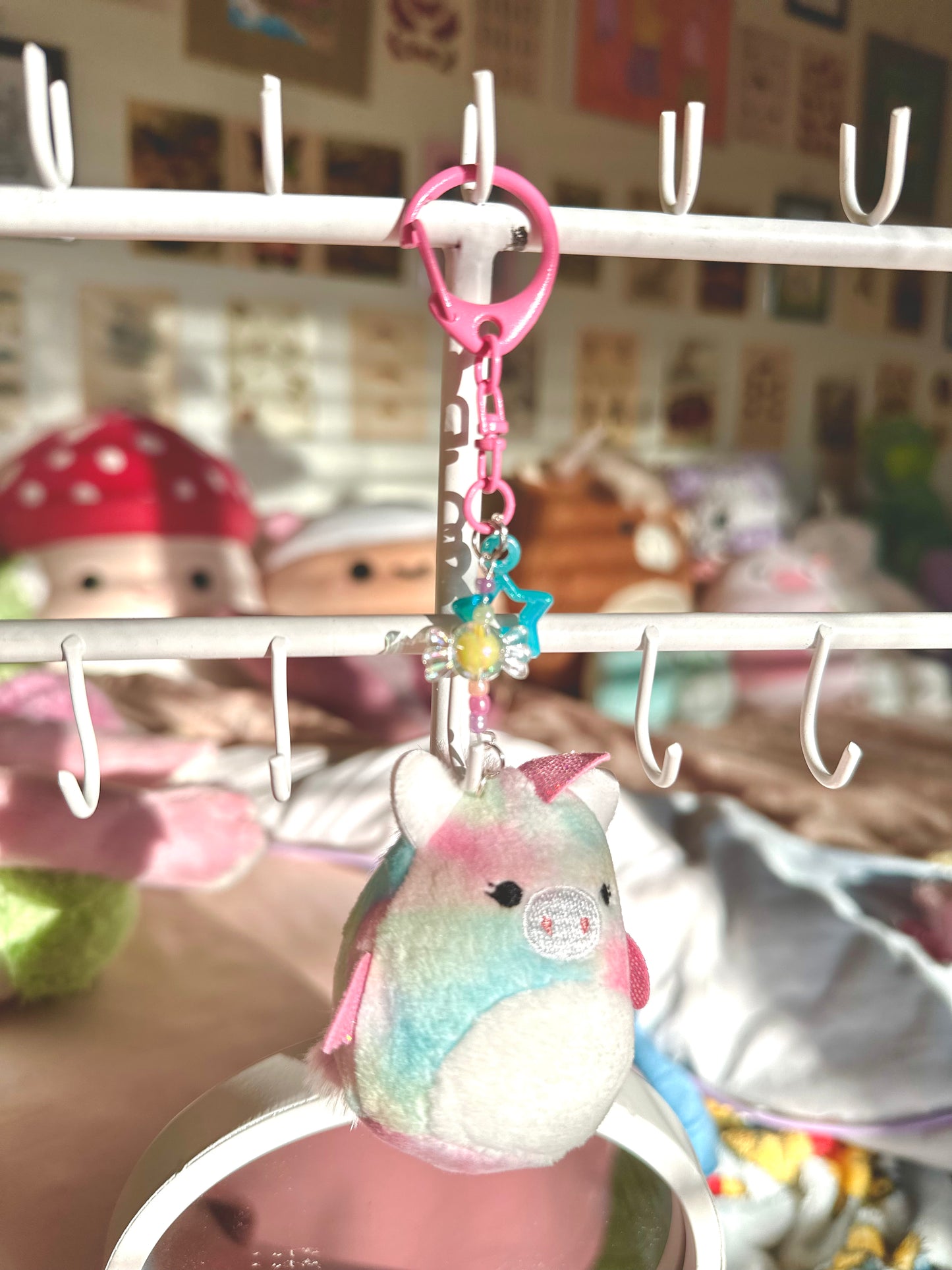Beaded squishmallow keychains