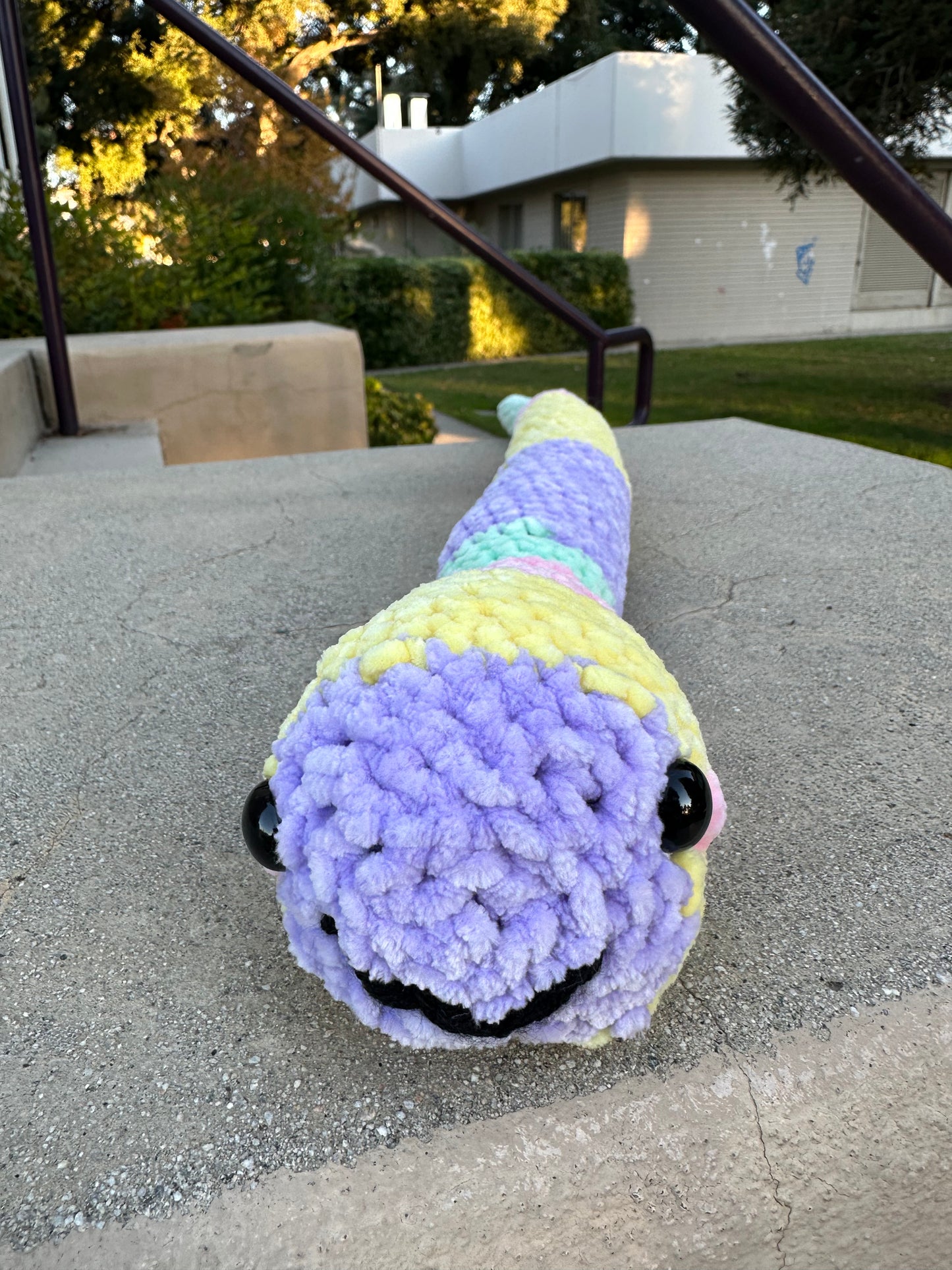 Super silly pastel worm friend