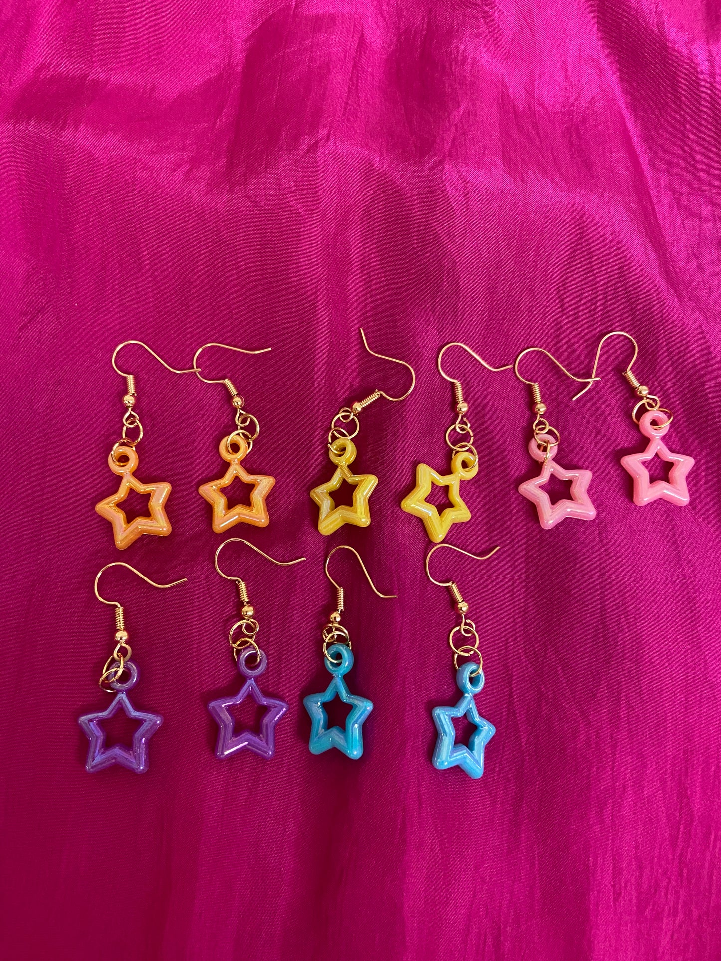 Y2K star earrings