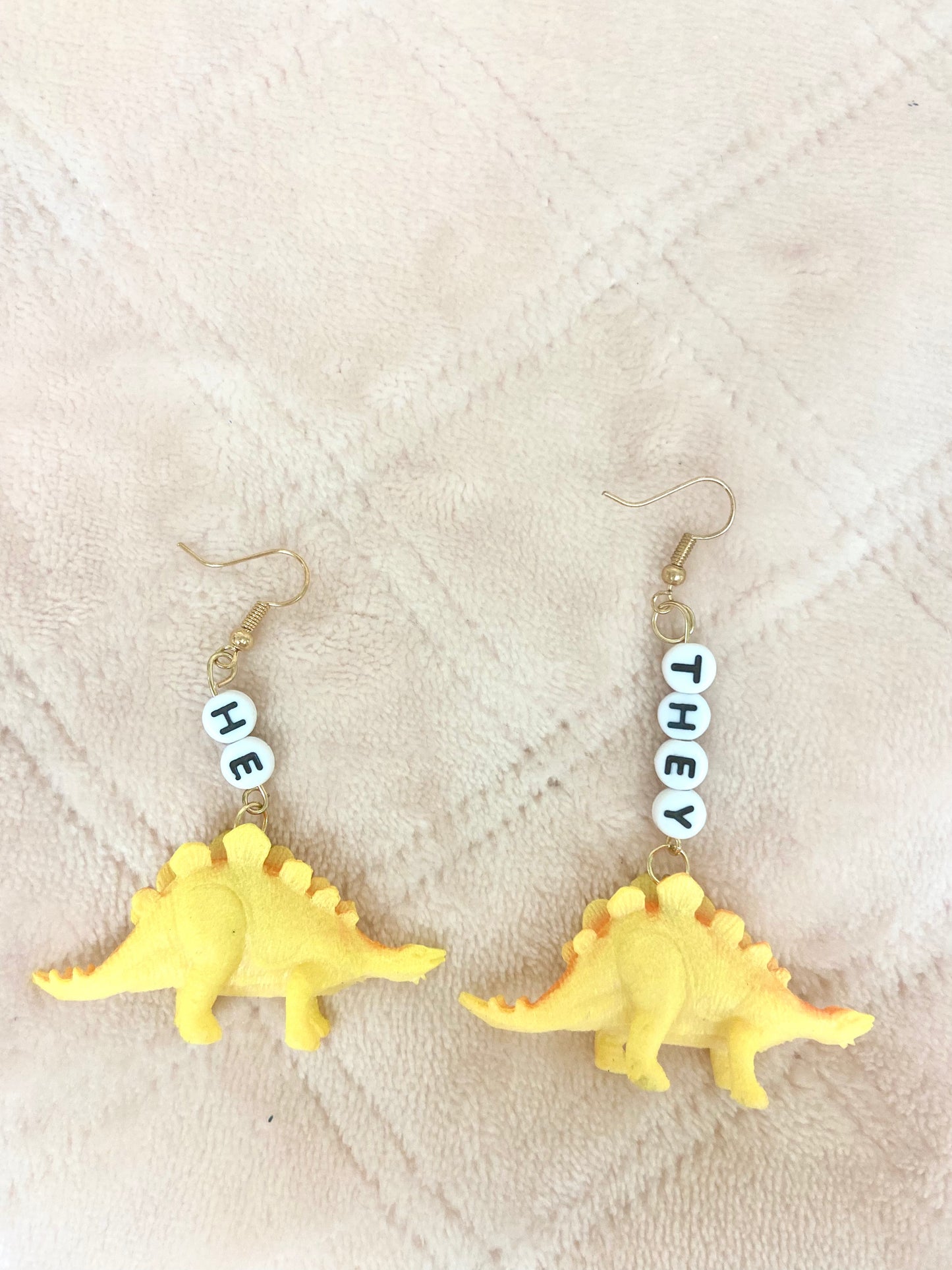 They/he critter pronoun earrings