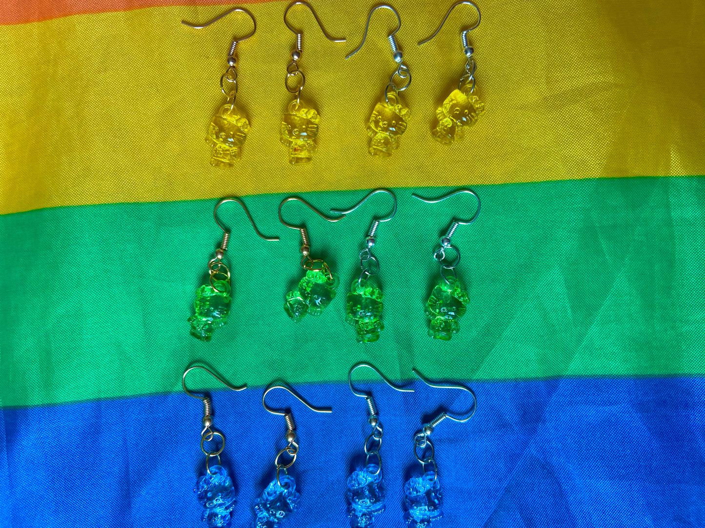 Mini hello kitty gummy earrings