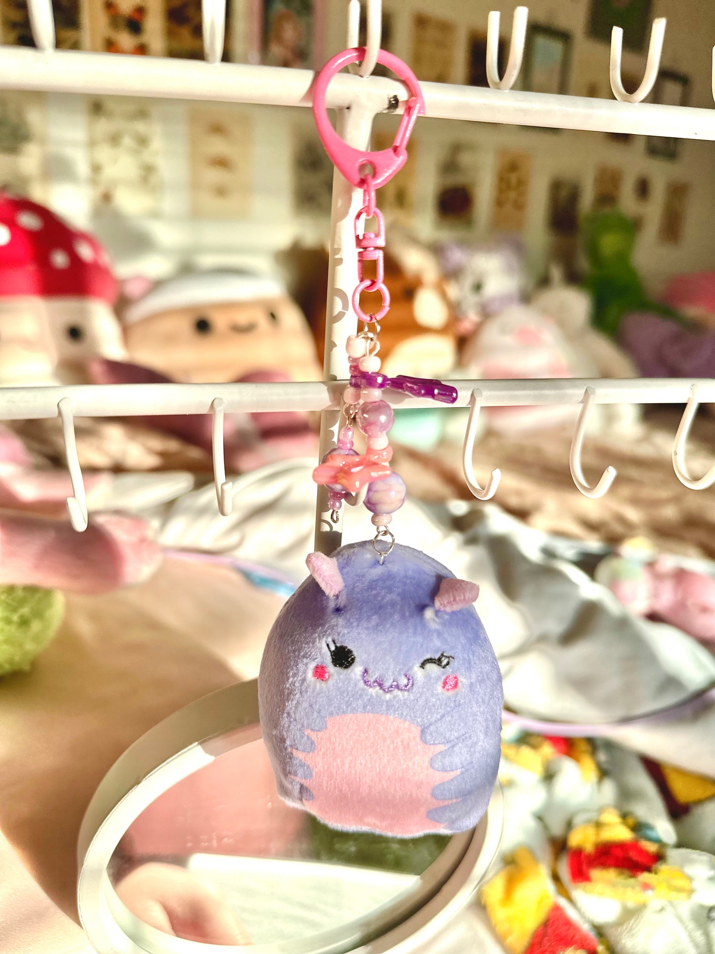 Beaded squishmallow keychains
