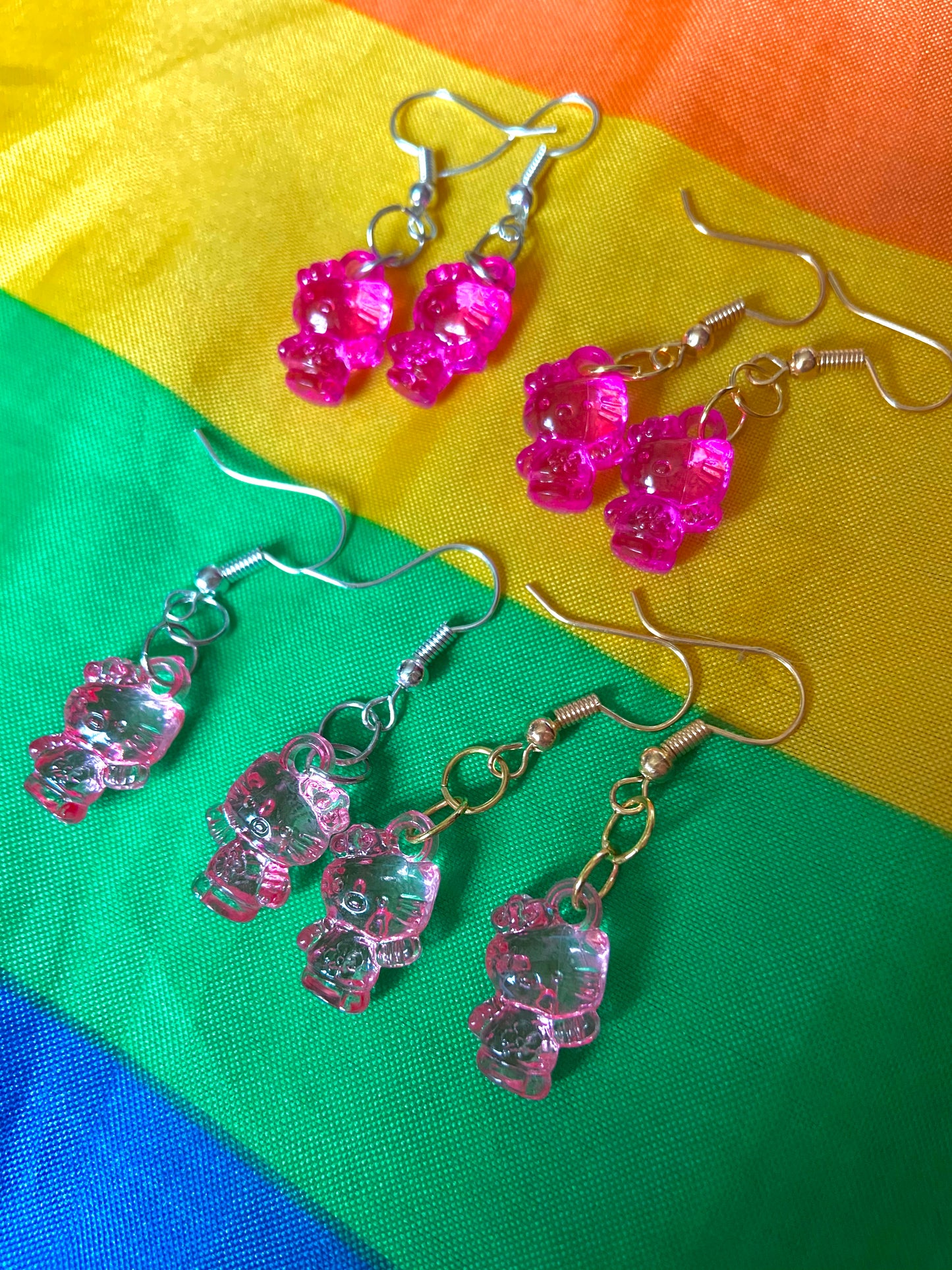 Mini hello kitty gummy earrings