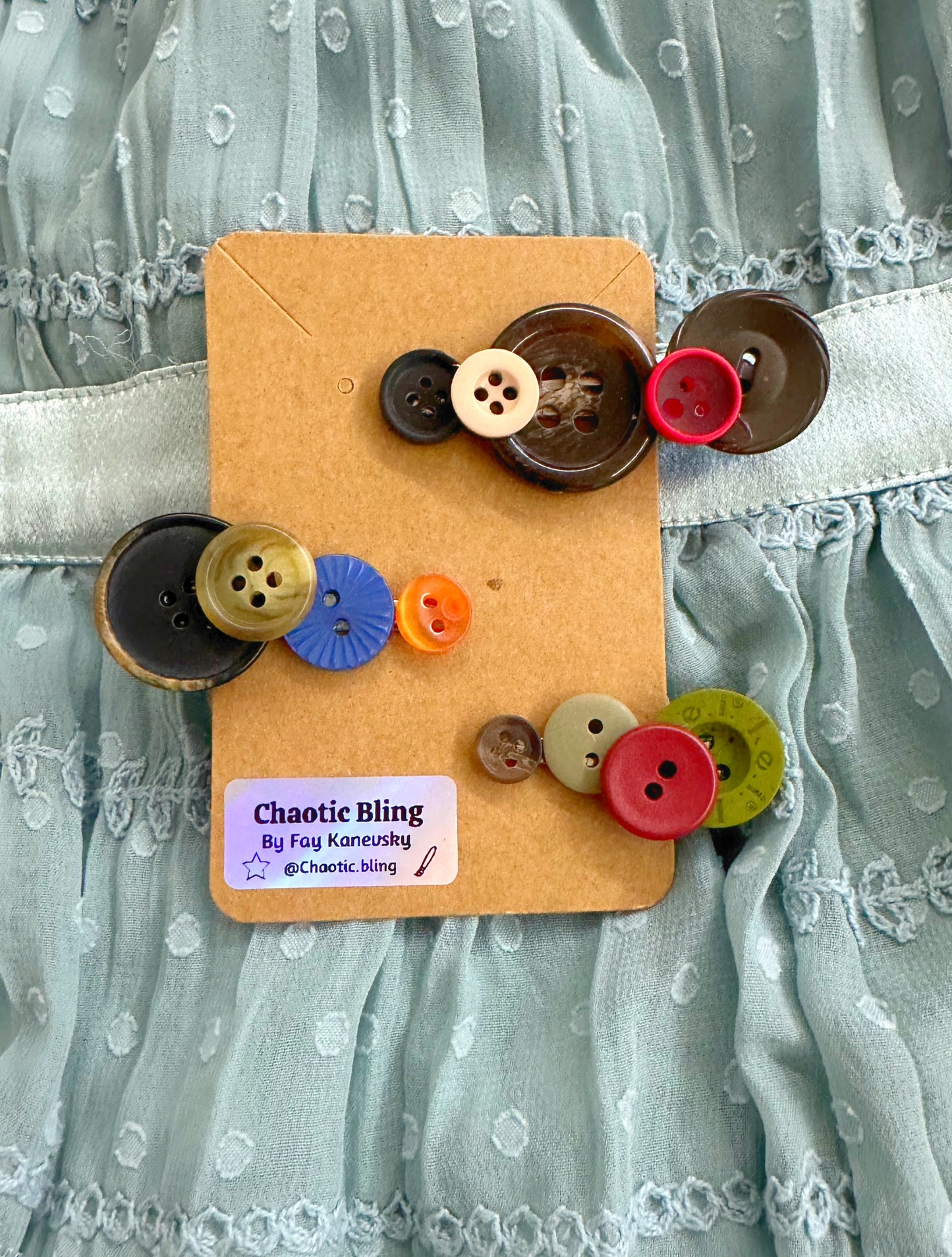 Doctor Who Inspired Button trio hair clip set