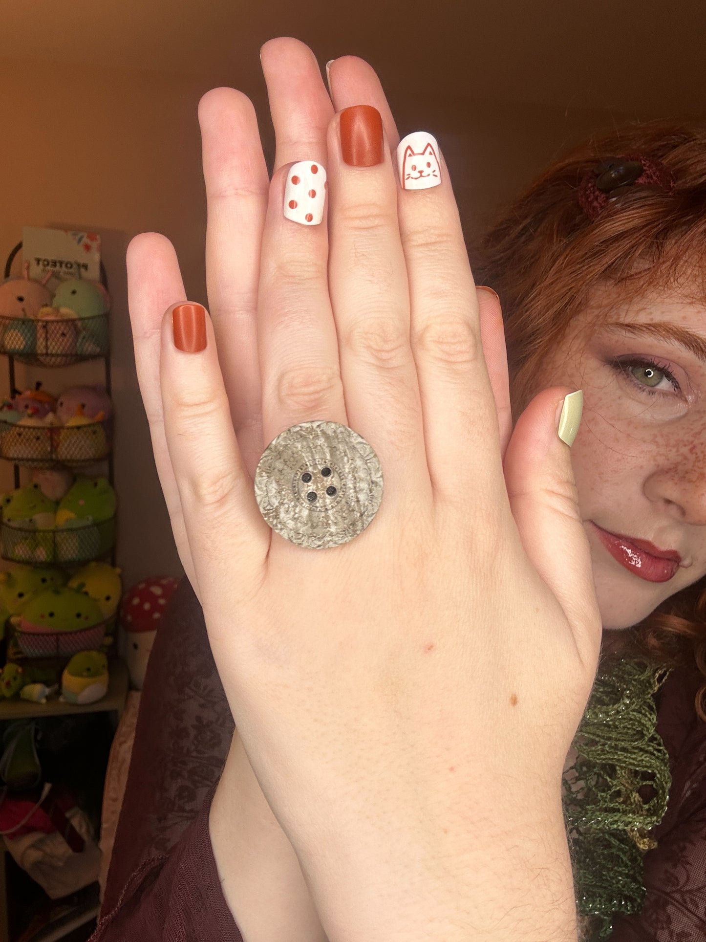 Whimsical Button Rings