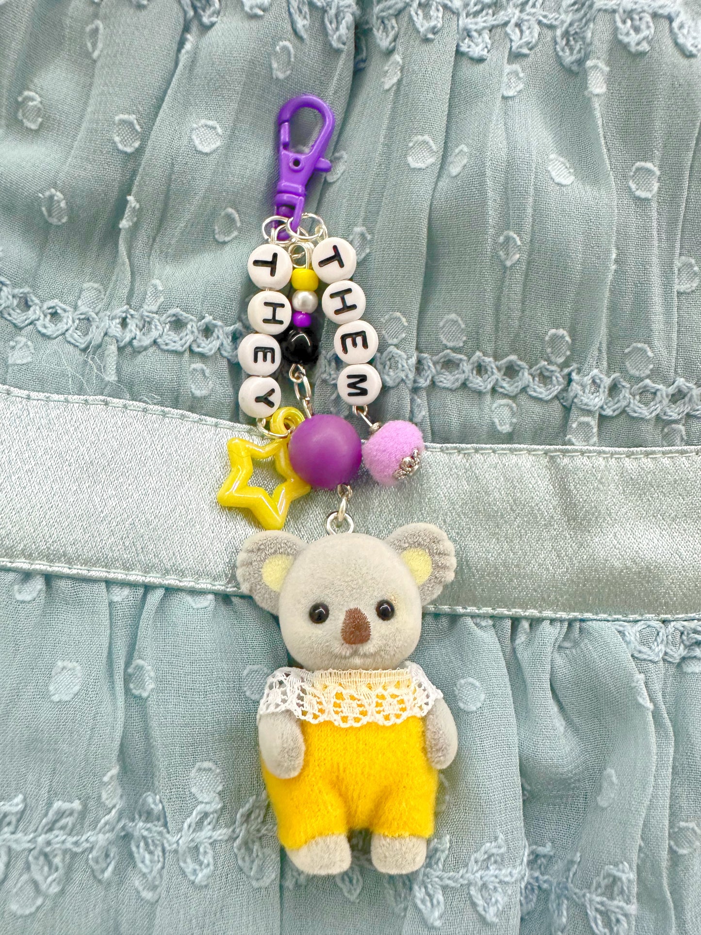 Nonbinary Pride Koala Calico Critter Bag Charm
