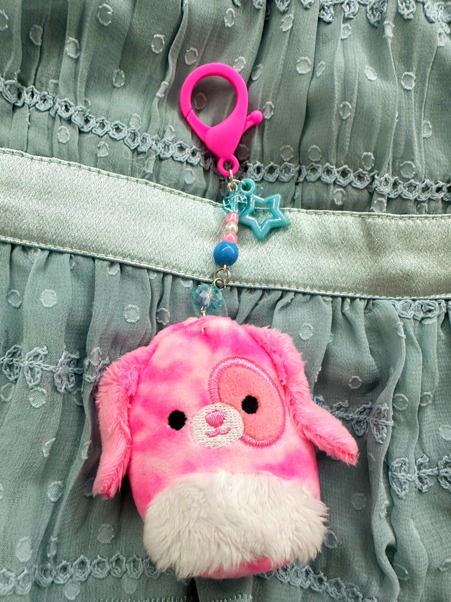 Trans Pride Upcycled Squishmallow Bag Charm