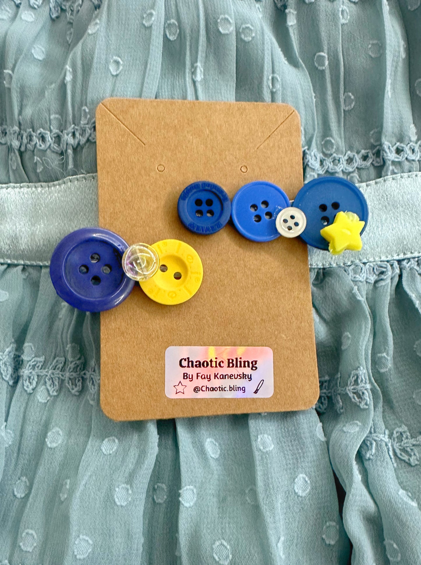 Doctor Who Inspired Button Barette Duo