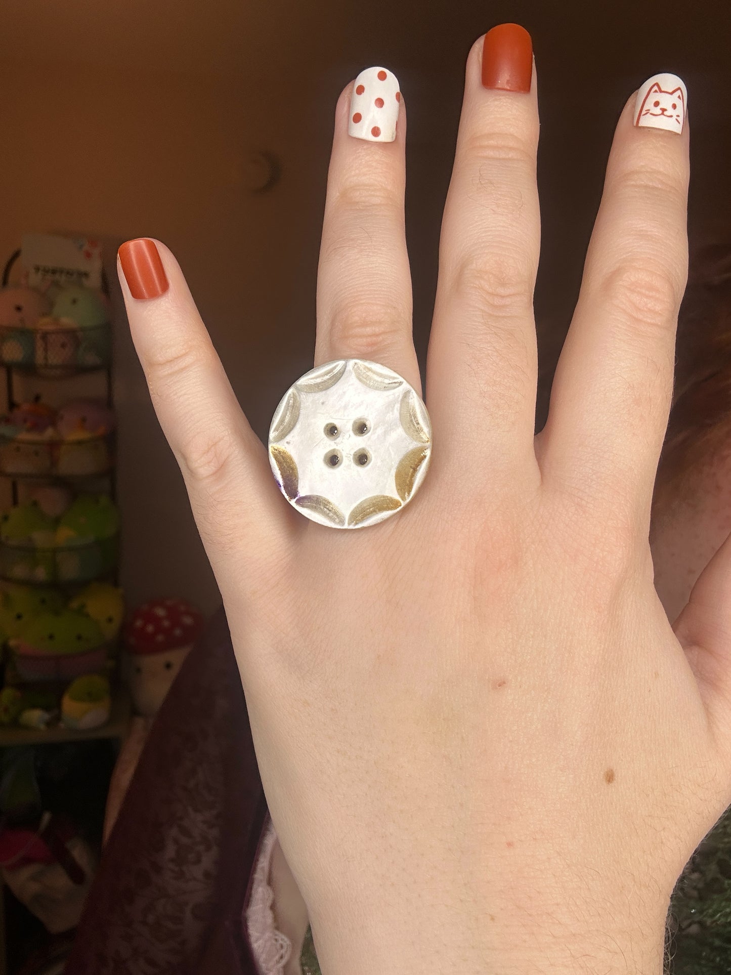 Whimsical Button Rings