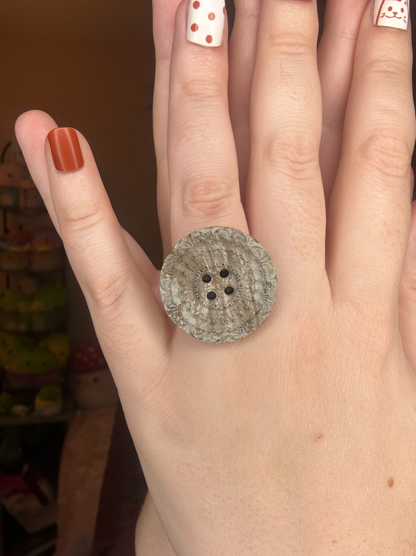 Whimsical Button Rings