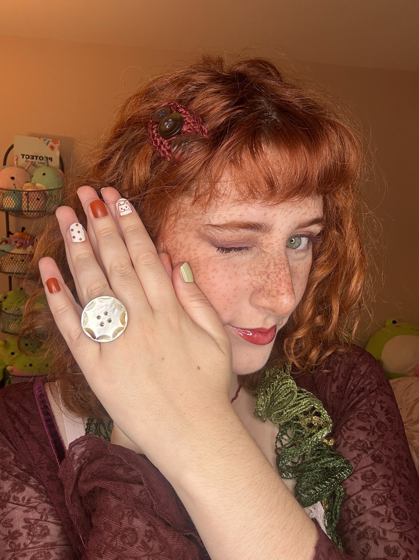 Whimsical Button Rings