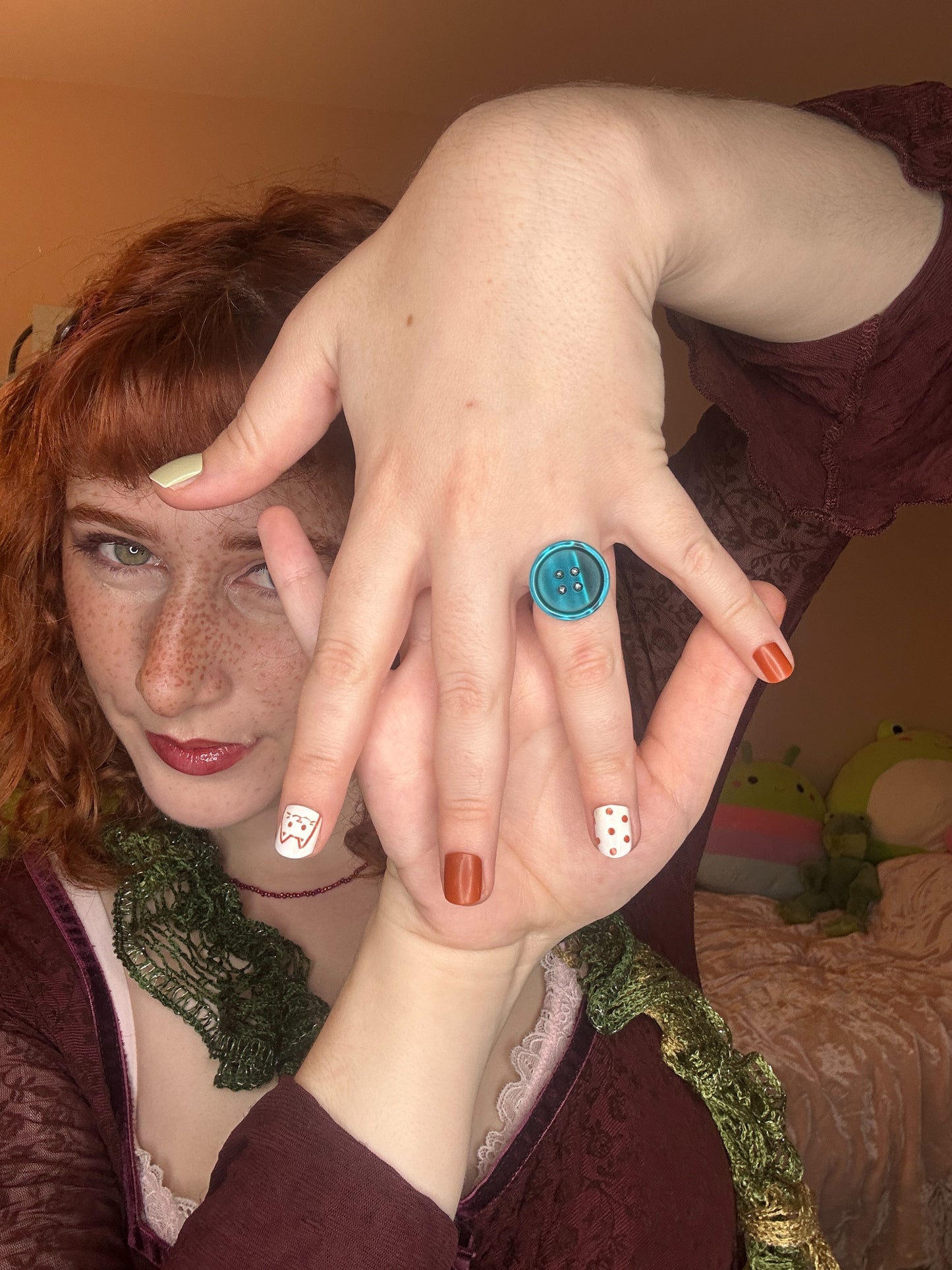 Whimsical Button Rings