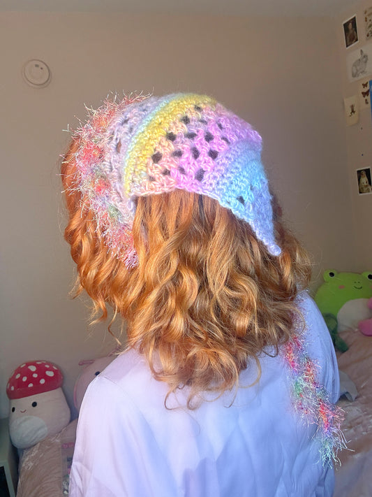 Fuzzy Rainbow Bandana