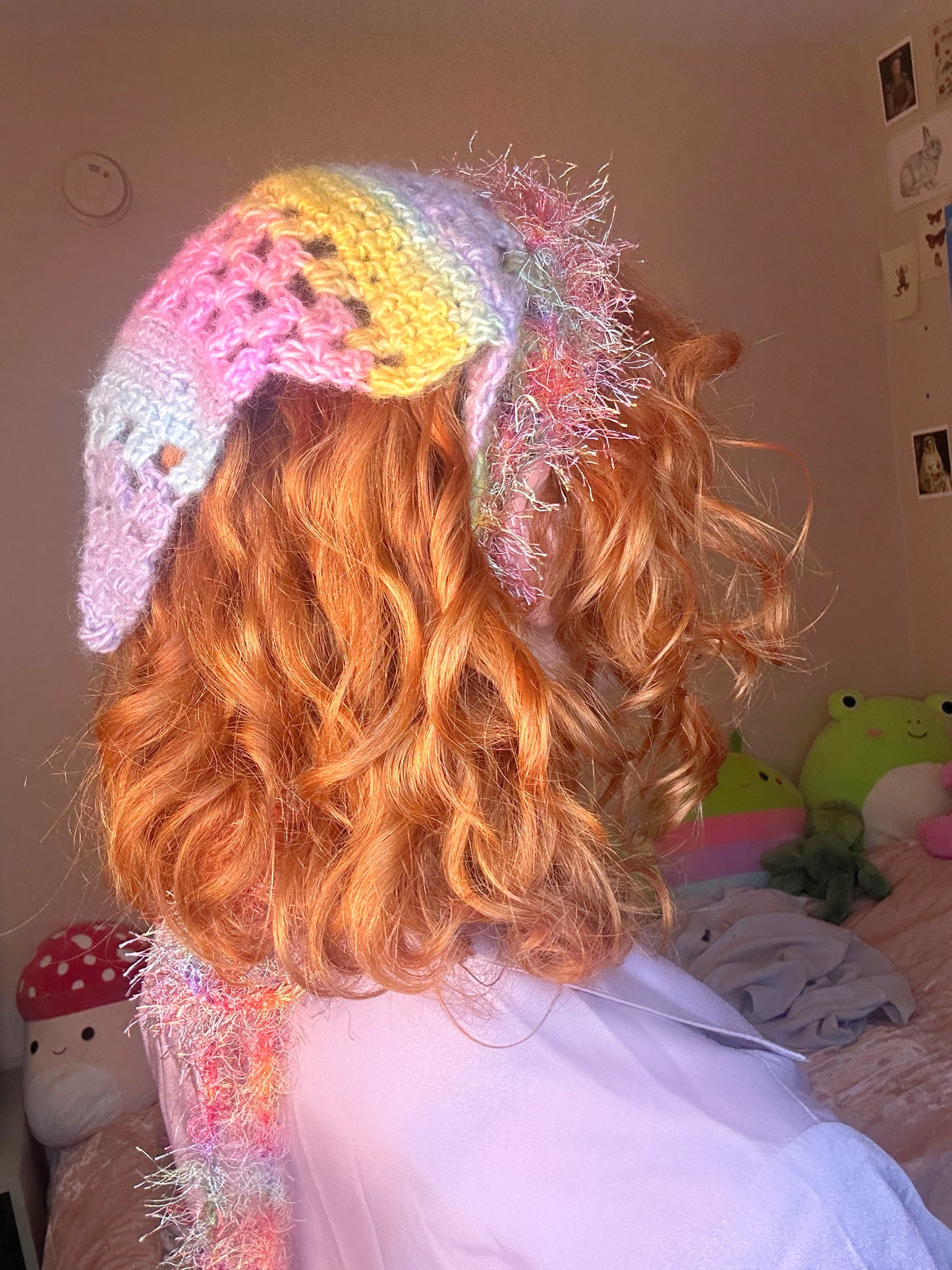 Fuzzy Rainbow Bandana