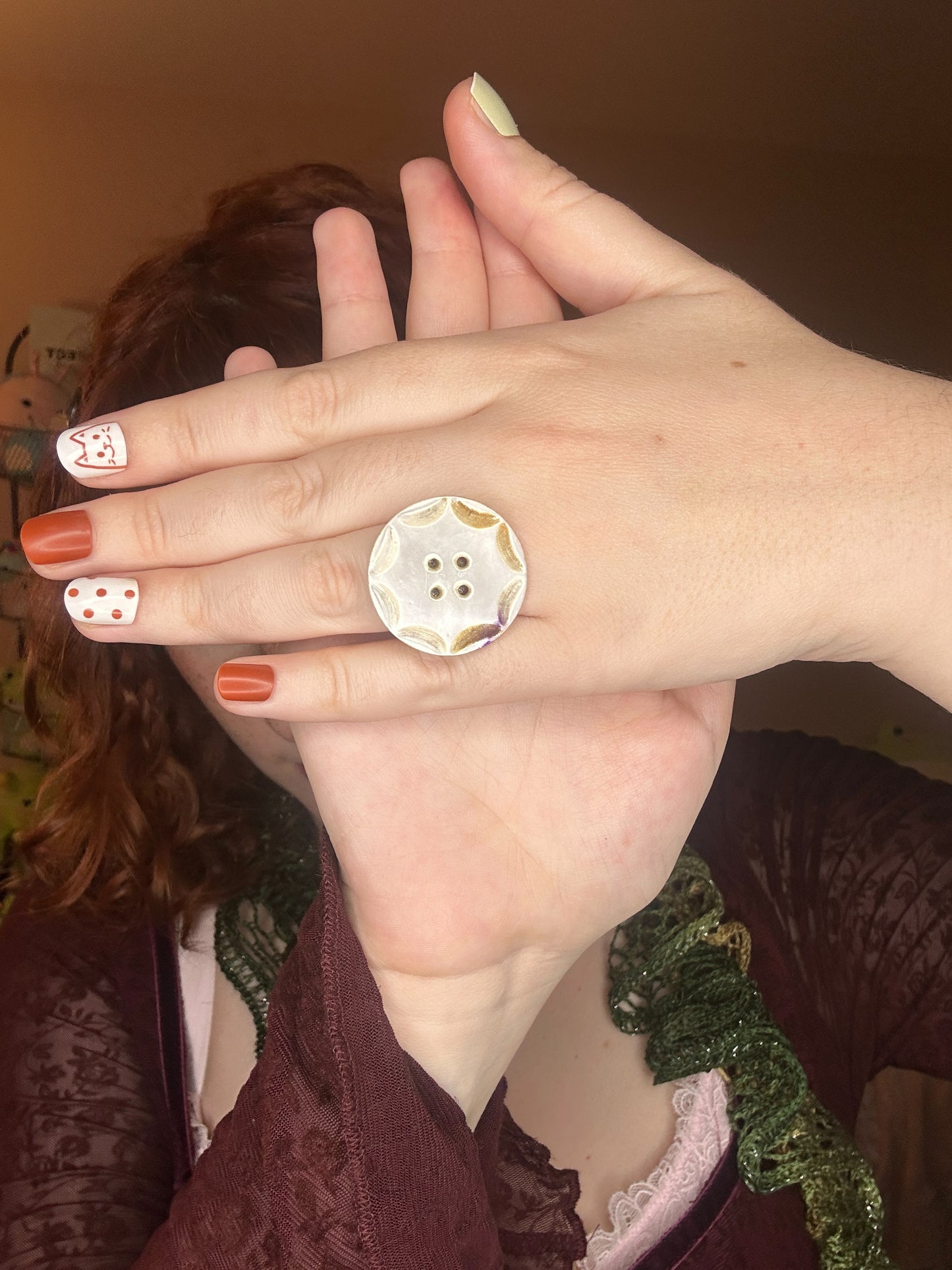 Whimsical Button Rings
