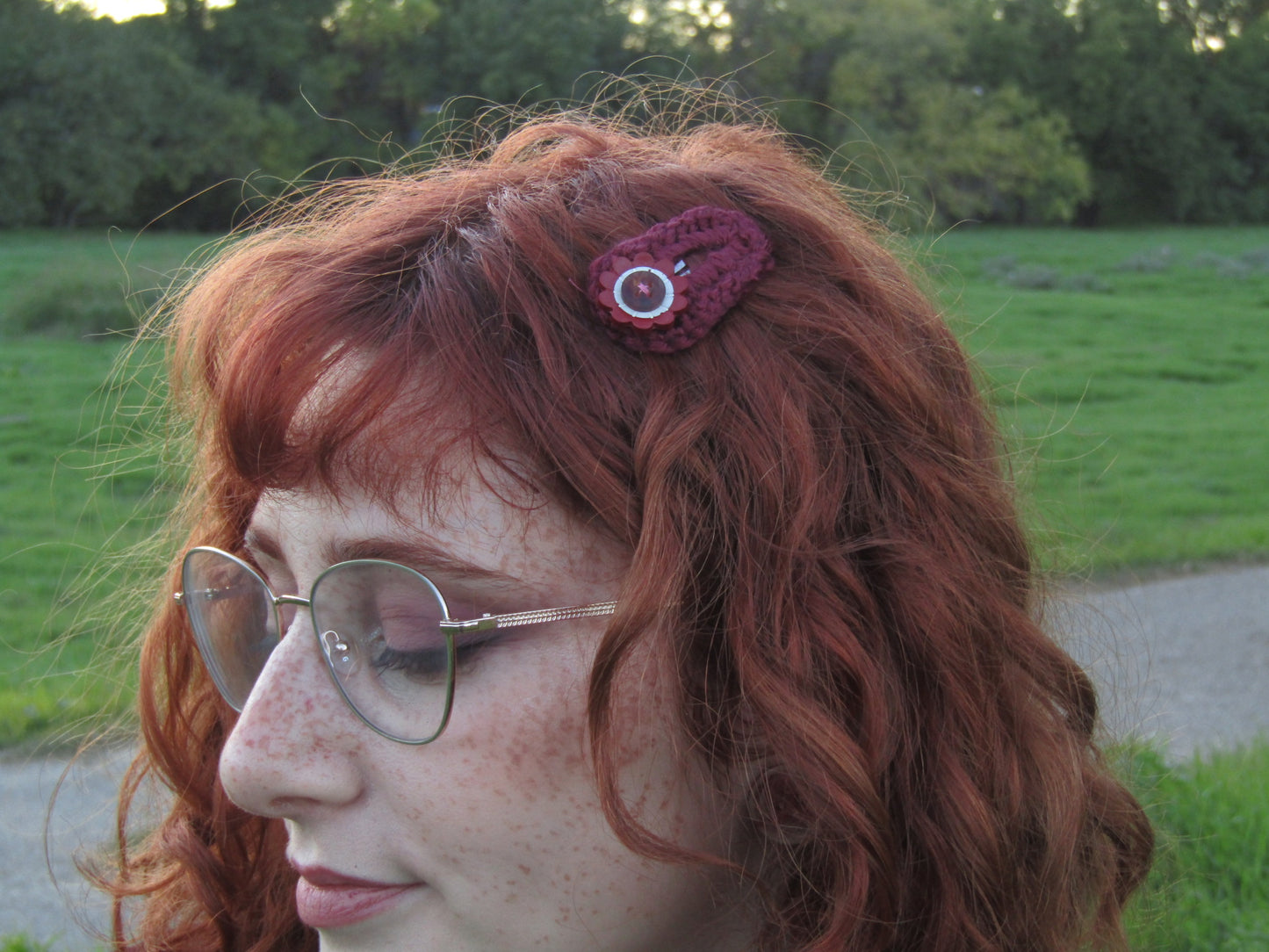 Whimsical Button Hairclips
