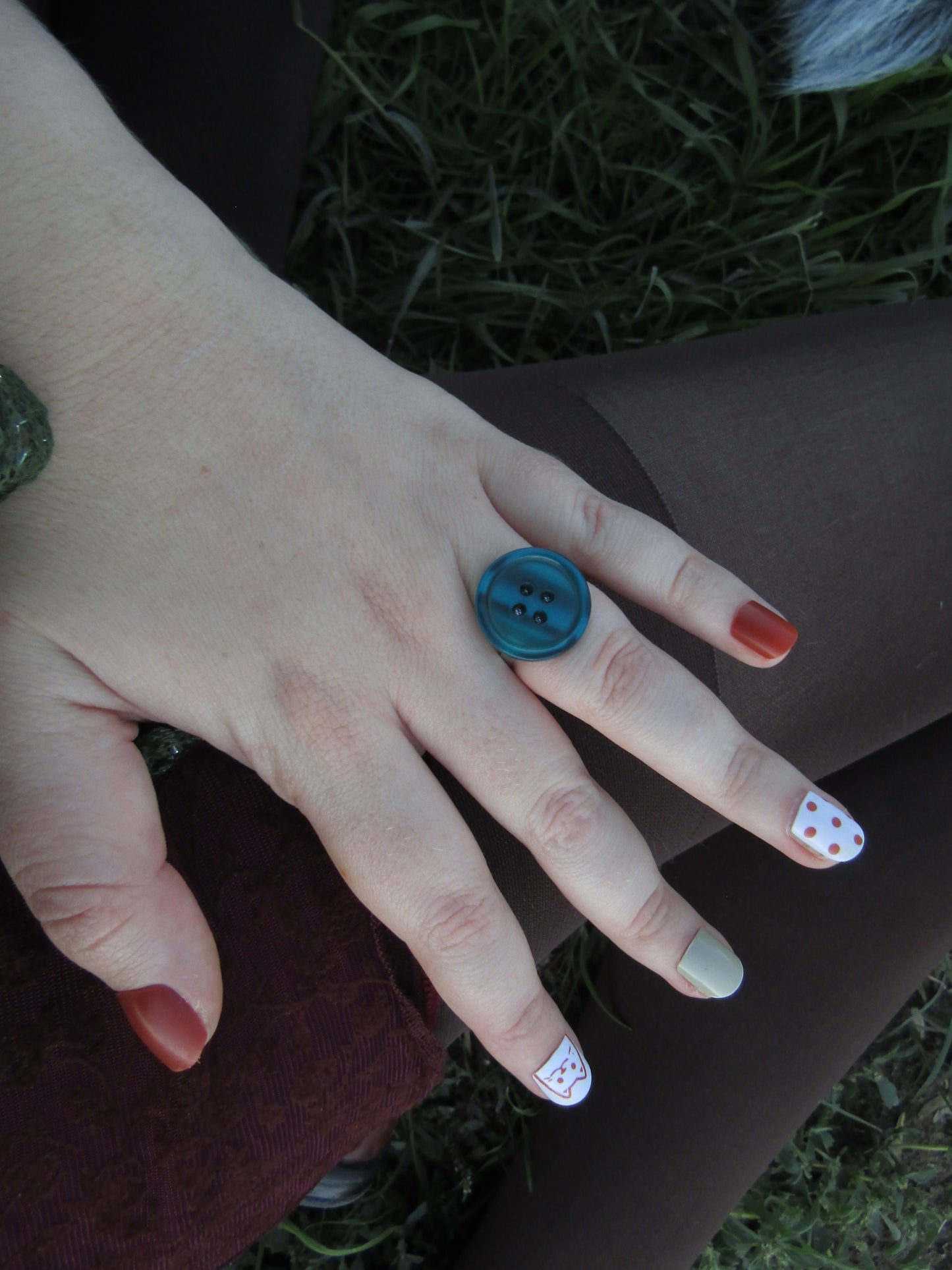 Whimsical Button Rings