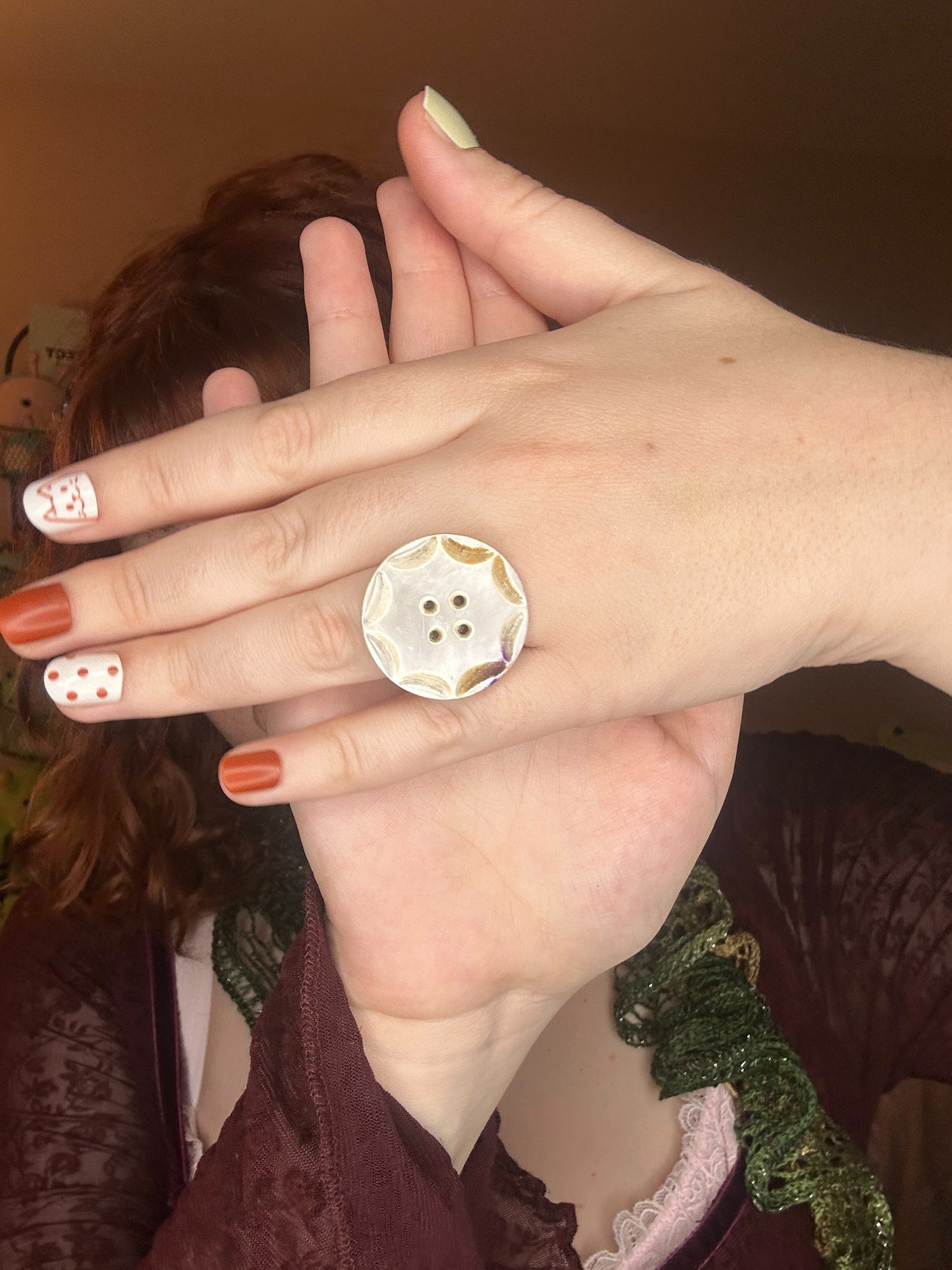 Whimsical Button Rings