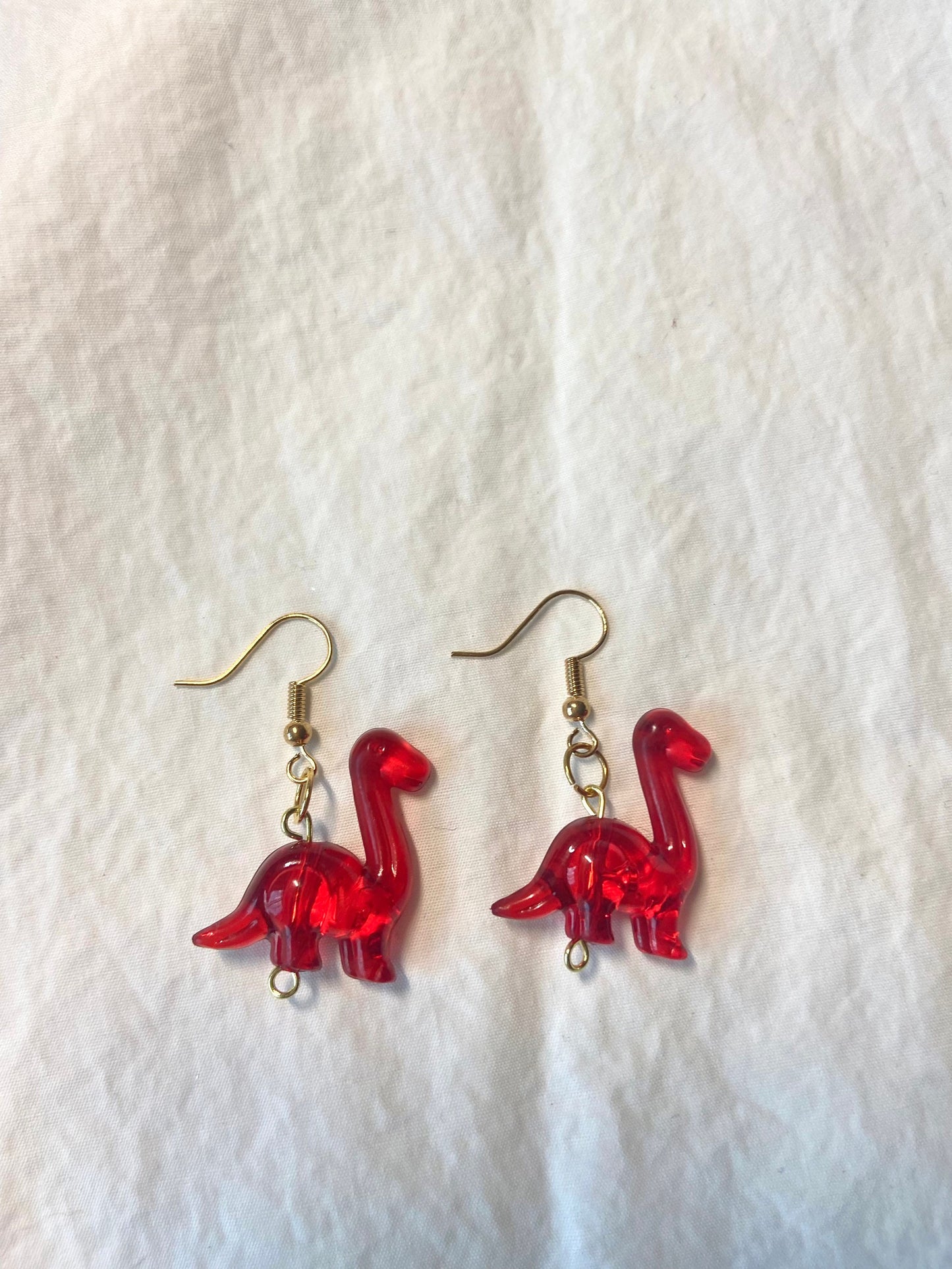 Clear gummy Dino earrings