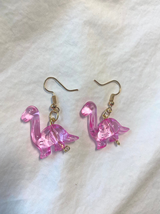 Clear gummy Dino earrings