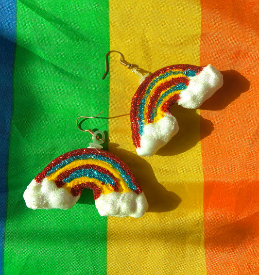 Sparkly rainbow earrings