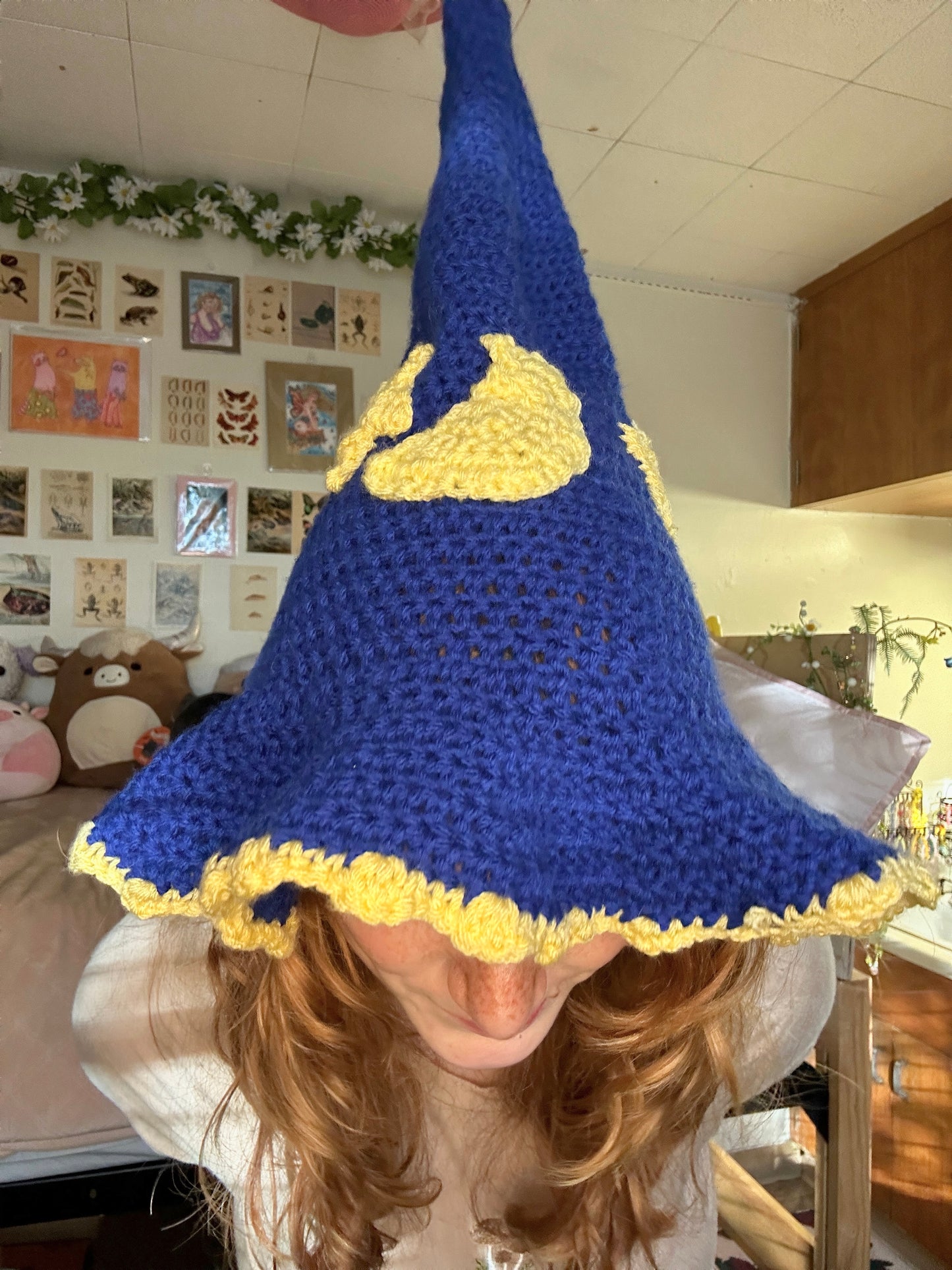 Awesome floppy starry sky wizard hat