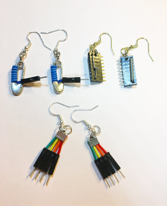 Tech part earrings