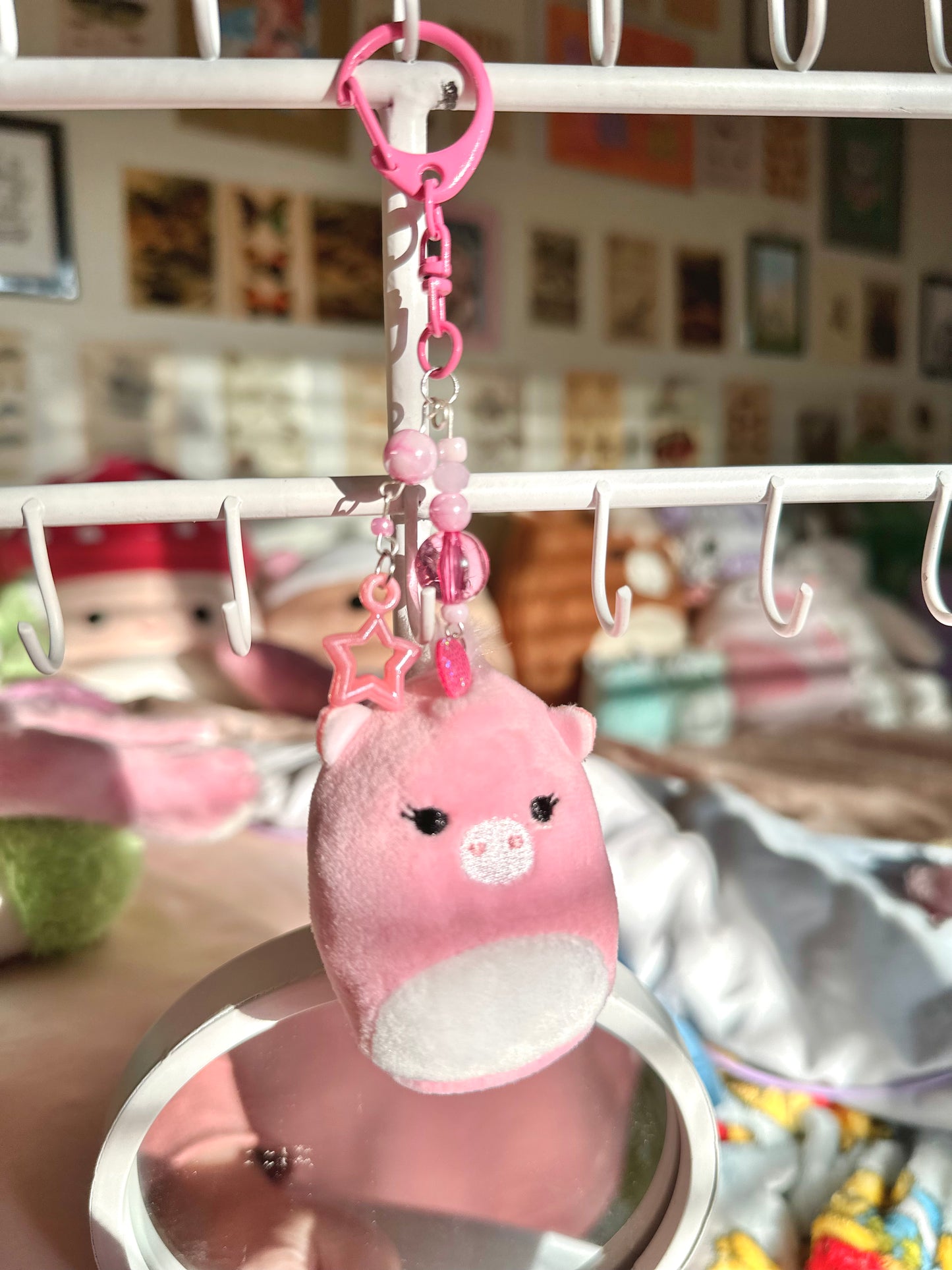 Beaded squishmallow keychains