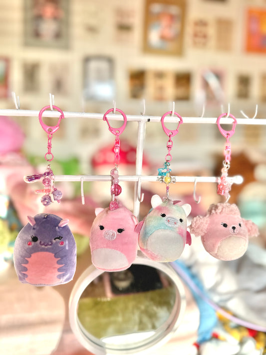 Beaded squishmallow keychains